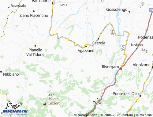 MICHELIN Piozzano map - ViaMichelin