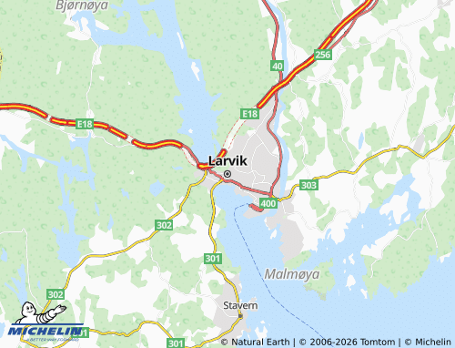 MICHELIN-Landkarte Larvik - ViaMichelin