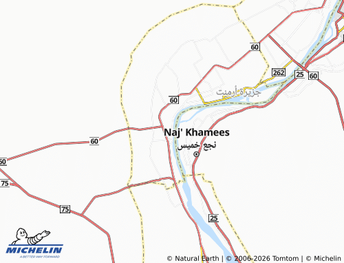 Mapa MICHELIN al-Razeeqat al-Qibliyyah - ViaMichelin