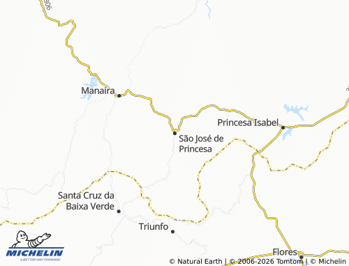 Mapa MICHELIN São José de Princesa - ViaMichelin