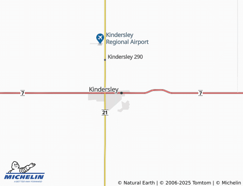 MICHELIN Kindersley map - ViaMichelin