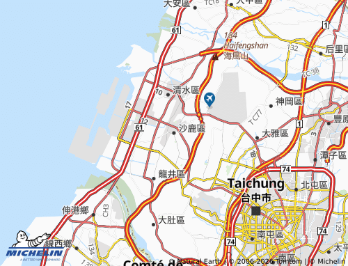 MICHELIN Shalu District map - ViaMichelin