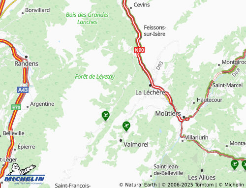 MICHELIN Villard-Benoît map - ViaMichelin