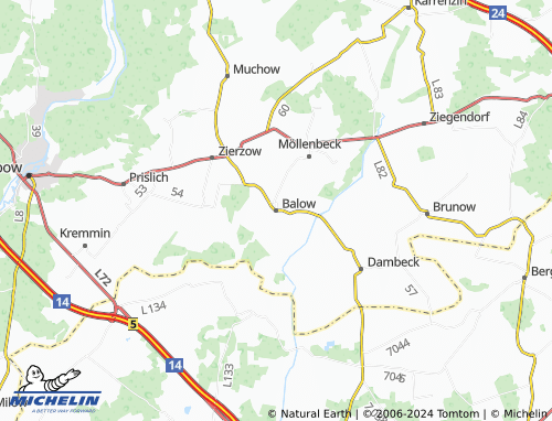 MICHELIN-Landkarte Balow - ViaMichelin