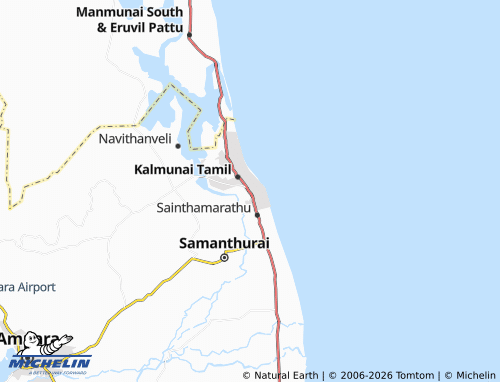 MICHELIN Kalmunai 02 map - ViaMichelin
