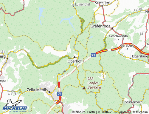 Mappa MICHELIN Oberhof - ViaMichelin