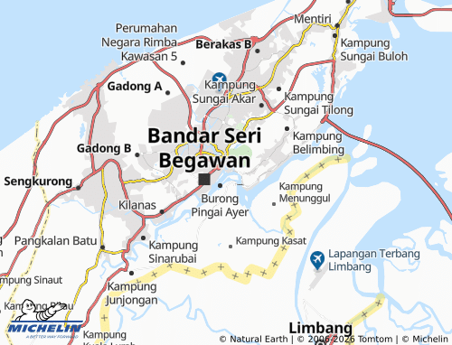 Mapa MICHELIN Sungai Kedayan - ViaMichelin
