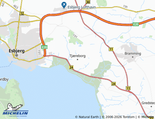 MICHELIN Tjæreborg map - ViaMichelin