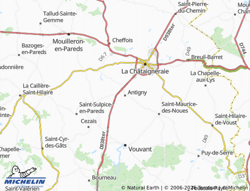 MICHELIN Antigny map - ViaMichelin
