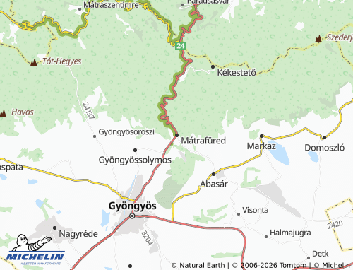 MICHELIN Mátrafüred map - ViaMichelin