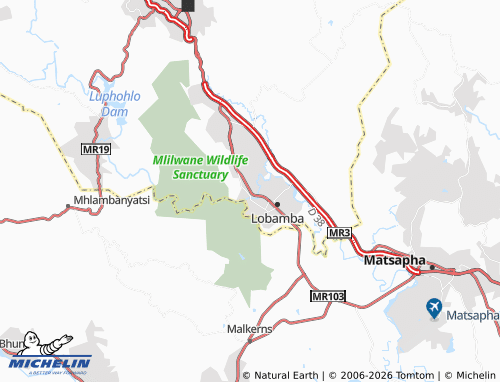 Mappa MICHELIN Ezulwini - ViaMichelin