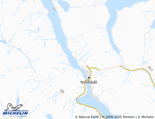MICHELIN Svínáir map - ViaMichelin