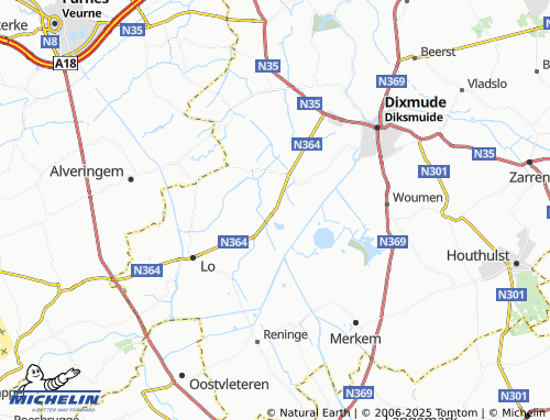 MICHELIN Nieuwkapelle map - ViaMichelin