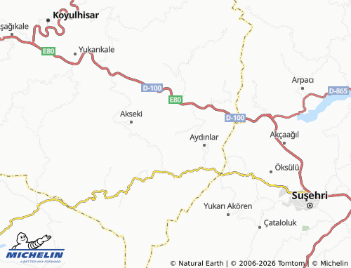 MICHELIN Dilekli map - ViaMichelin