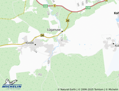 MICHELIN Lohkuse map - ViaMichelin