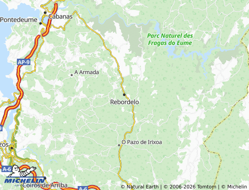 MICHELIN Rebordelo map - ViaMichelin