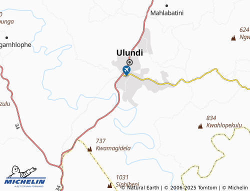 MICHELIN Ulundi Unit A map - ViaMichelin