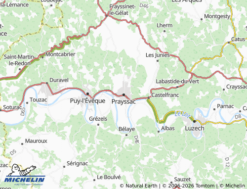 Carte MICHELIN Prayssac - ViaMichelin