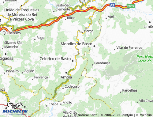 MICHELIN Britelo map - ViaMichelin