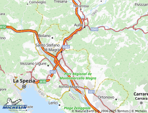 MICHELIN Ponzano Superiore map - ViaMichelin