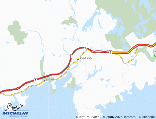 MICHELIN Lepreau map - ViaMichelin