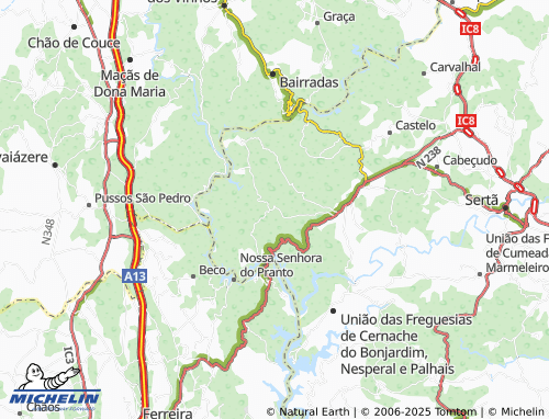 MICHELIN Porto dos Fusos map - ViaMichelin