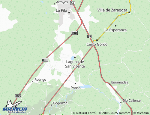 MICHELIN Laguna de San Vicente map - ViaMichelin