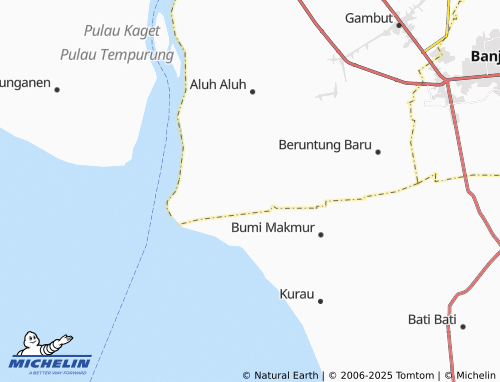 MICHELIN Pindahan Baru map - ViaMichelin