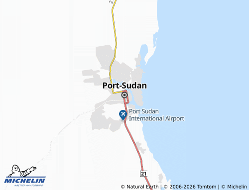 Mappa MICHELIN Port-Sudan - ViaMichelin