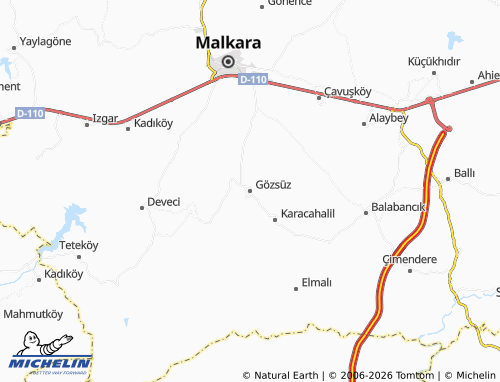 Mappa MICHELIN Gözsüz - ViaMichelin