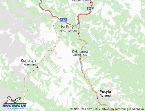 Mappa MICHELIN Hreblyna - ViaMichelin