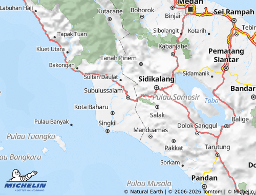 MICHELIN Subulussalam map - ViaMichelin