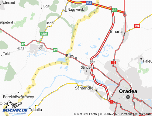 Mappa MICHELIN Borș - ViaMichelin