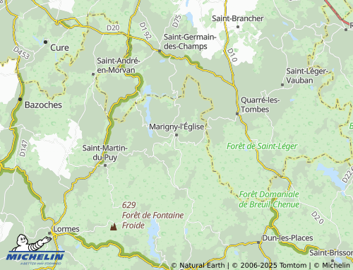 MICHELIN Marigny-l'Église map - ViaMichelin