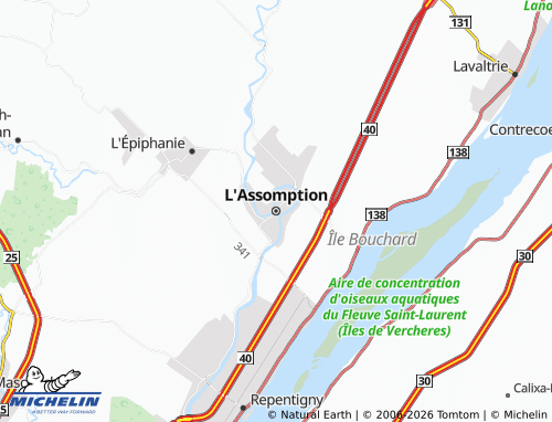 MICHELIN-Landkarte L'Assomption - ViaMichelin