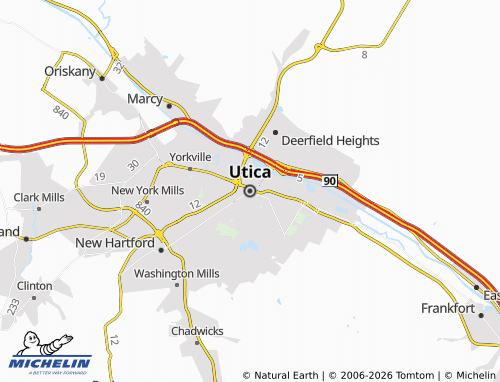 Mapa MICHELIN Utica - ViaMichelin