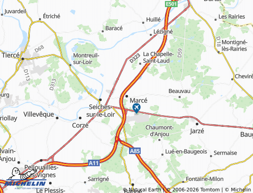Carte MICHELIN Marcé - ViaMichelin