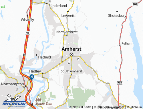 Mappa MICHELIN Amherst - ViaMichelin
