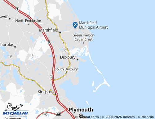 Carte MICHELIN Duxbury - ViaMichelin
