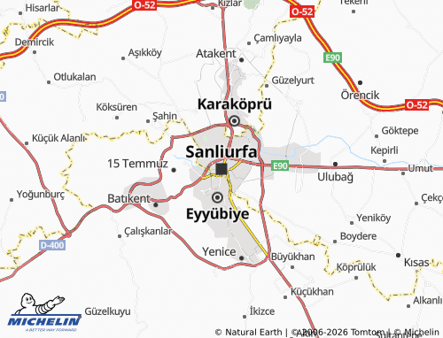 MICHELIN Urfa map - ViaMichelin