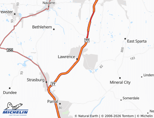 Mapa MICHELIN Lawrence - ViaMichelin
