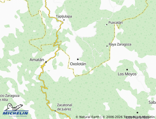 Mapa MICHELIN Oxolotán - ViaMichelin