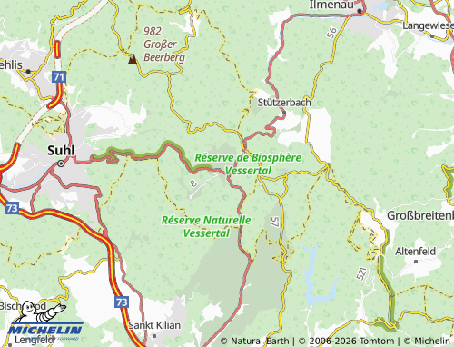 MICHELIN Schmiedefeld am Rennsteig map - ViaMichelin