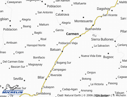 MICHELIN Poblacion Norte map - ViaMichelin