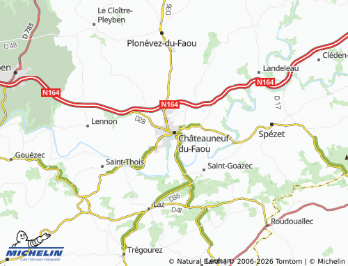 Mappa MICHELIN Châteauneuf-du-Faou - ViaMichelin