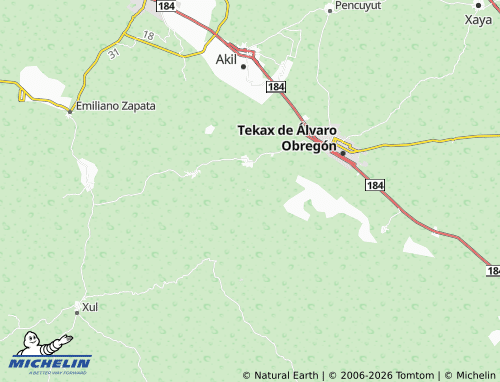 Mapa MICHELIN Chacmultún - ViaMichelin