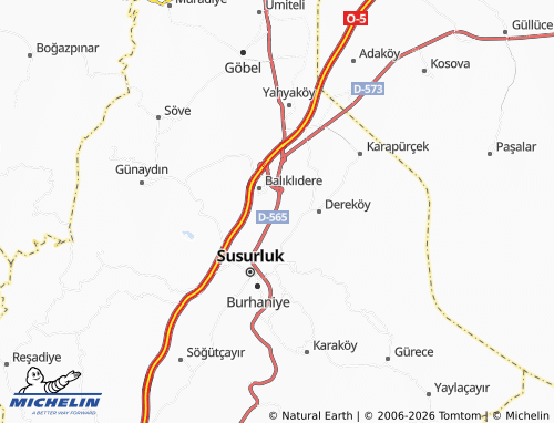 MICHELIN Şeker map - ViaMichelin