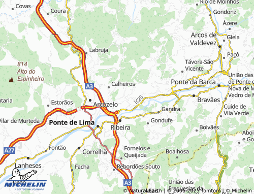 MICHELIN-Landkarte Tourão - ViaMichelin