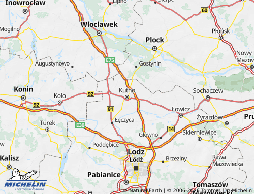 MICHELIN Kutnowski map - ViaMichelin