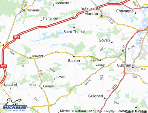 MICHELIN Baulon map - ViaMichelin